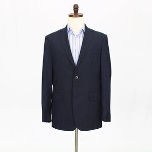 Vistula 42R Navy Solid 2-Button Sport Coat Blazer Jacket T675